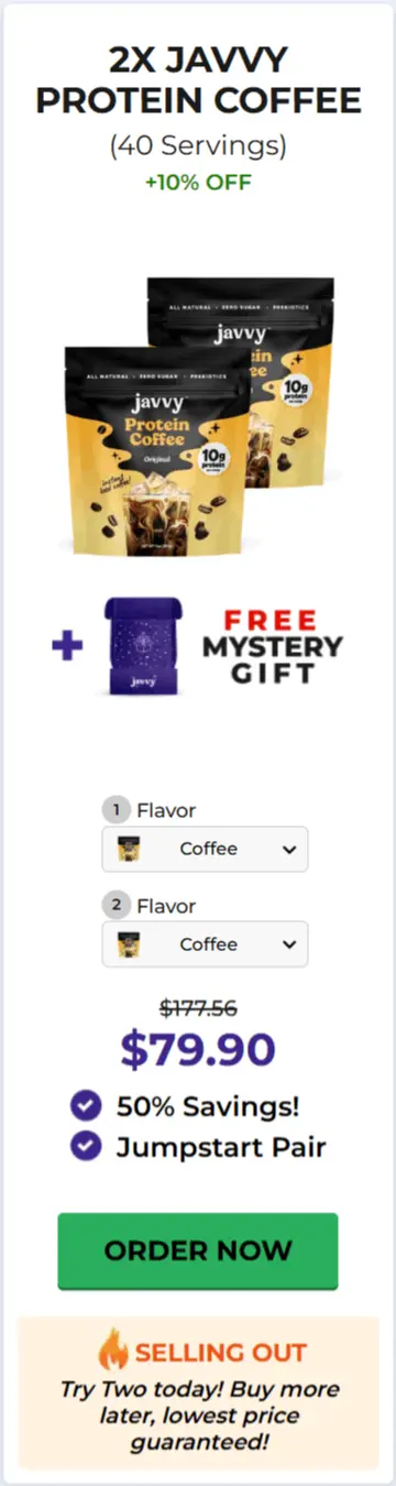 Javvy Protein Coffee offer price
